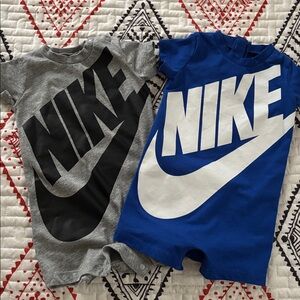Nike Infant Romper Duo in Gray and Blue